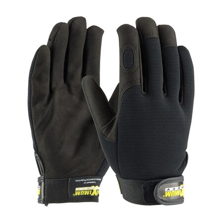 Pip Professional Mechanic's Glove with Synthetic Leather Palm and Fabric Back - Black 120-MX2805/XXL